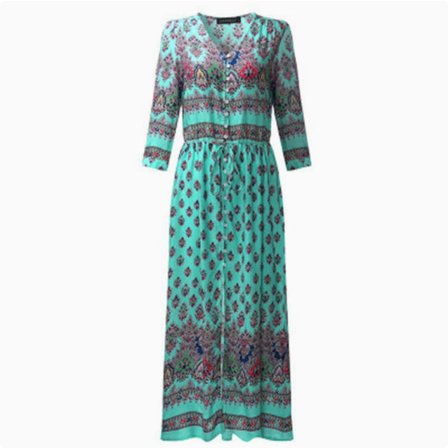 Wildflower Boho Maxi Dress detail