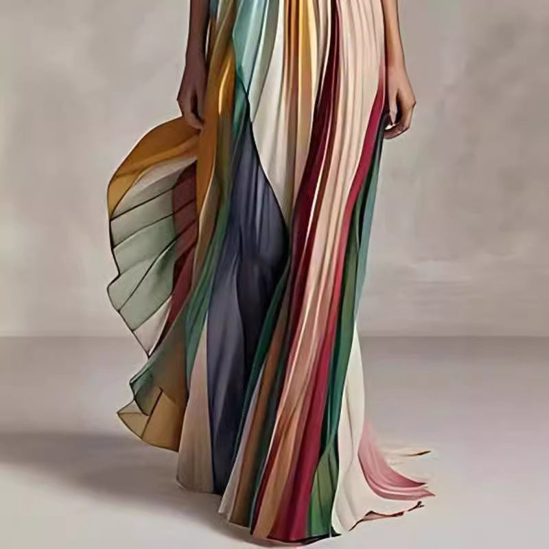 Prism Rainbow Swing Maxi Dress detail