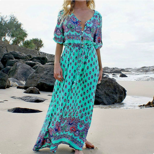Wildflower Boho Maxi Dress