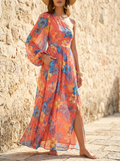 Tropicana One-Shoulder Split Maxi Dress